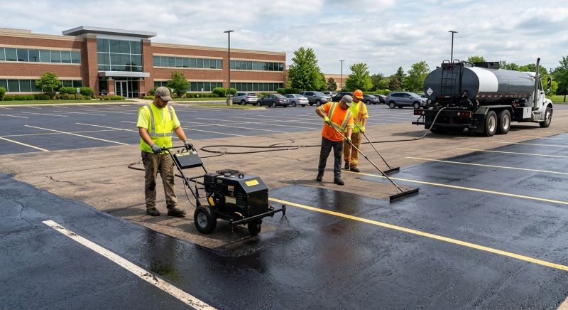 Commercial Asphalt Sealing in Greenville, SC