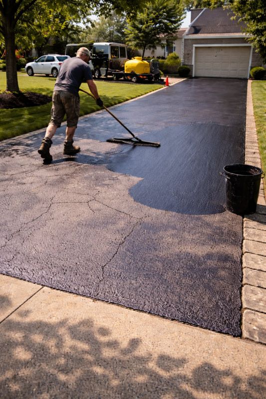 Hot Tar Driveway Sealing in Fort Collins, CO